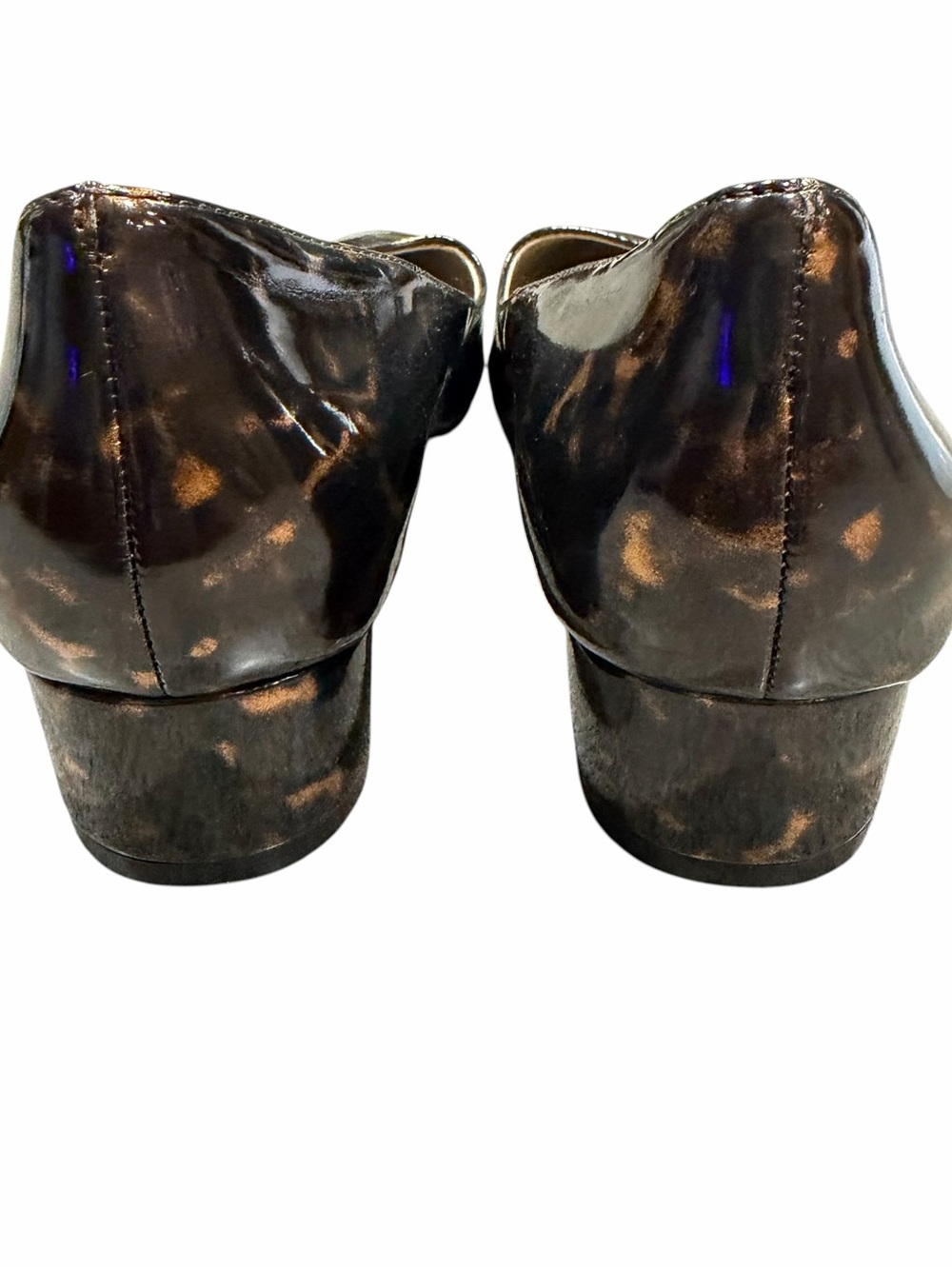 Ann Taylor Tortoise Shell Pumps Size 8.5 Brown Office Business Casual Fall - Picture 6 of 12
